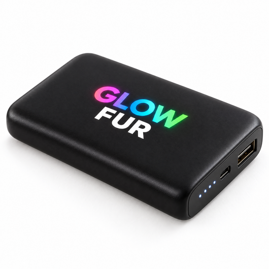 GlowFur portable USB power bank